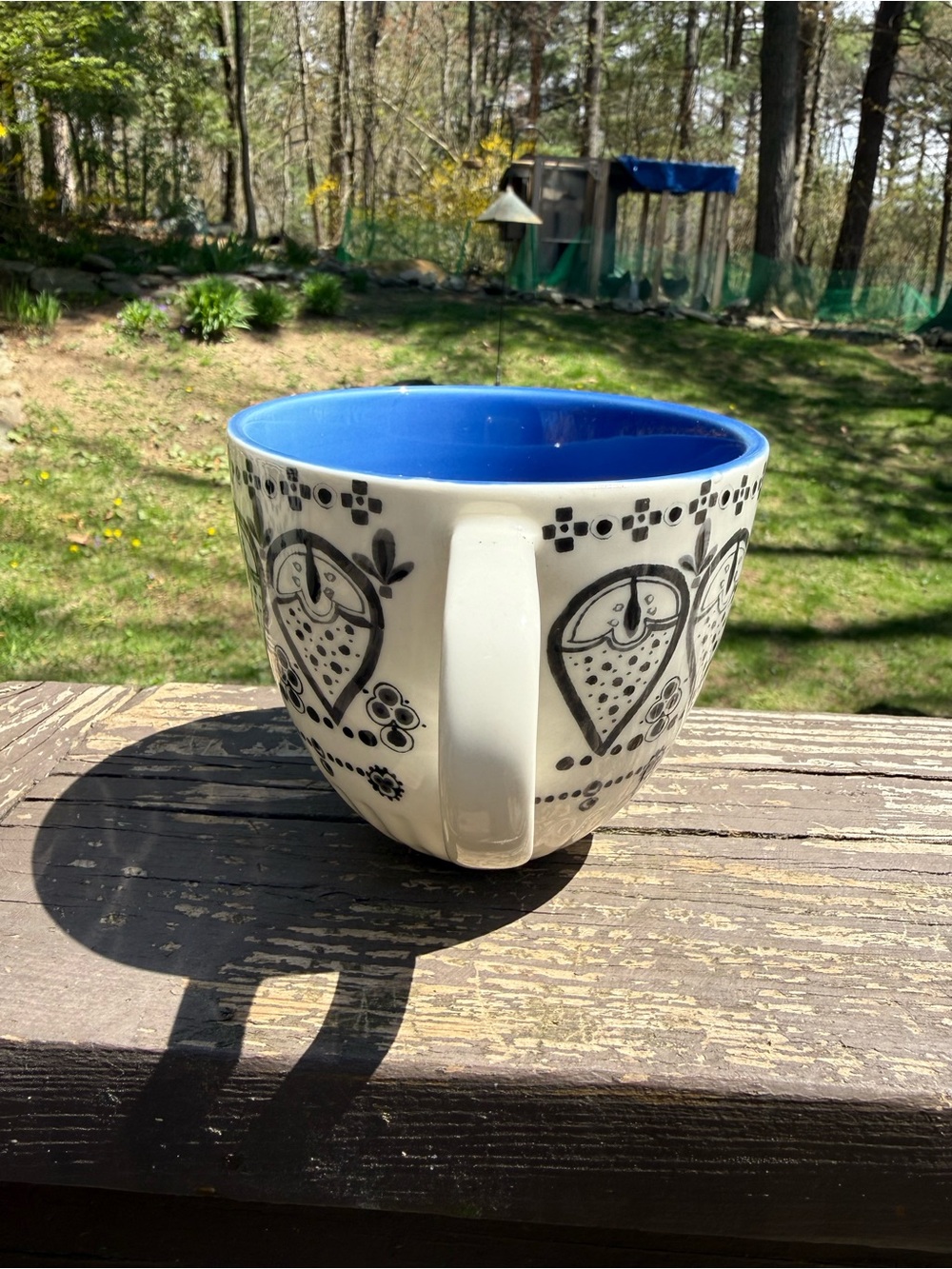 Anthropologie Lina Hand-Painted Stoneware Coffee Mugs- Set of 2 - Picture 9 of 13